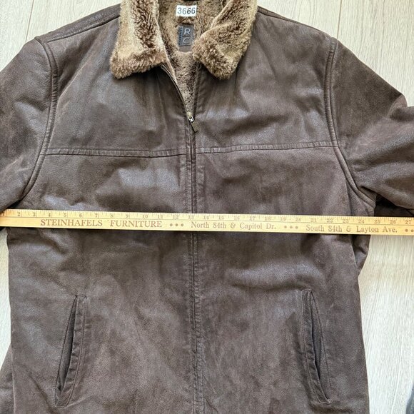 RC Comstock Expedition Leather Lined Full Zip Jacket Men's XXL Brown Winter - Picture 10 of 12